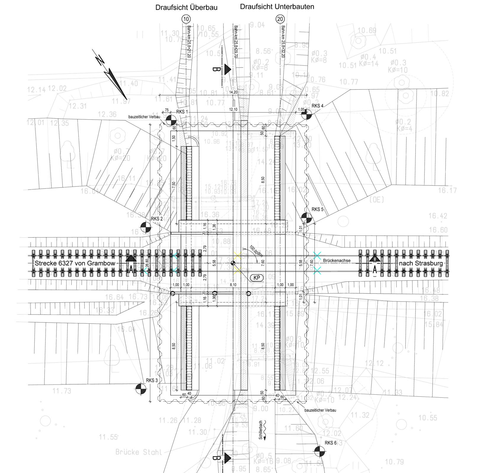 Plan Strecke 6327, Neubau WU Km 21,757